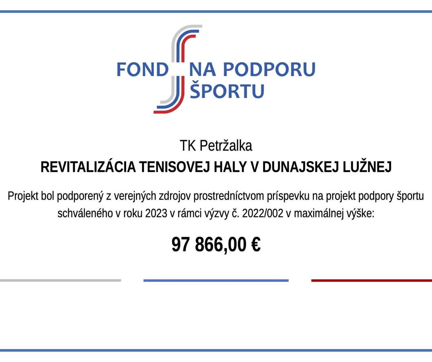 FOND NA PODPORU ŠPORTU